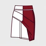 wine red skirt image